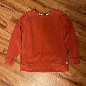 PINK corduroy burnt orange sweater